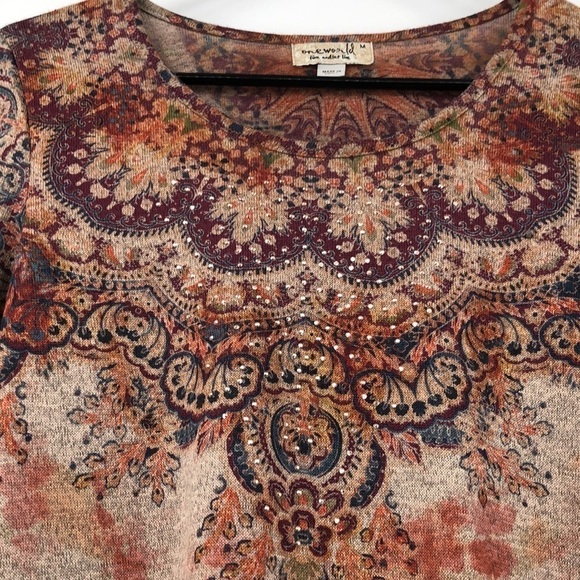 One World Extra Soft Knit Top Size M - Picture 5 of 15